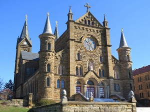 Along the ADT in southern Indiana, is St. Meinrad Archabbey, which was built between 1899 and 1907 from sandstone mined from a quarry owned by the abbey's quarry a mile away. | Photo by Ron Eid