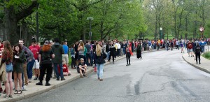 Thousands of people waited in line Wednesday afternoon to hear Sanders speak. | Photo by TJ Jaeger