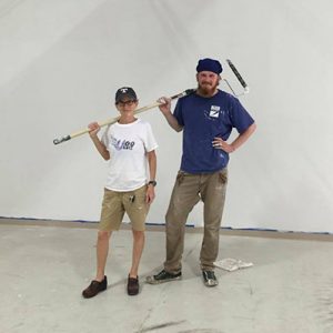 Tracy Gates, left, and Ricky Wade of UGo Bars on day two of building out their new space. | Courtesy photo