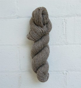 One of Lindsay's two skeins of Marble Hill Farm's natural gray sock-weight yarn. | Photo by Samuel Welsch Sveen