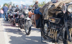 The Motorcycle Cannonball Run, which is named after Hoosier Erwin "Cannon Ball" Baker, will be coming through Bloomington on September 13. Riders will attempt the cross-country trek on century-old motorcycles. | Photo courtesy of Lake Express