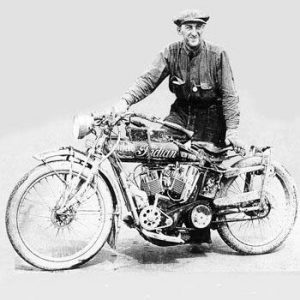 Edwin "Cannon Ball" Baker near the time he broke the record for a transcontinental drive on a motorcycle. | Public Domain