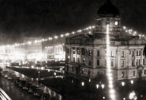The Canopy of Lights in the 1930s. | Photo courtesy of ©The Monroe County History Center Collection