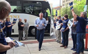 Governor Eric Holcomb while he was campaigning for Mike Pence's gubernatorial re-election last year prior to Pence's nomination for Vice President. | Photo by Tony Llama