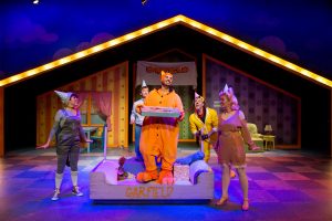 Garfield gets his cake (and definitely eats it) in Cardinal Stage Company's first Cardinal for Kids performance of the 2017-18 season, 'Garfield: The Musical With Cattitude.' | Photo courtesy of Blueline Media Productions