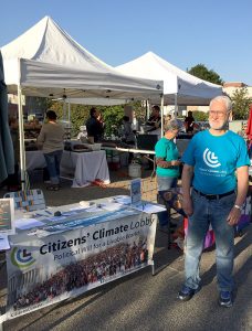 Lee Ehman, a retired IU education professor, had never volunteered for an environmental group before the 2016 election. He now serves on CCL’s Hollingsworth lobby team, organizes tabling at the Bloomington Community Farmers’ Market, and writes letters to the editor about climate change. | Limestone Post