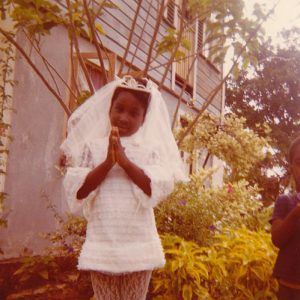 Abegunde's First Communion in the 1970s. | Courtesy photo
