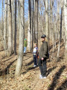 Hikers Brenda Weber and Greg Waller hike through Porter West with their son Jake on a winter afternoon. | Limestone Post