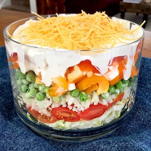 Cohen's seven layer salad. | Photo by Ruthie Cohen.