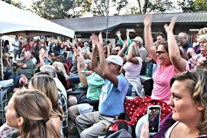 Crowds enjoy a performance of Juice Box Heroes at Lanesville Heritage Weekend in 2016. | Photo courtesy of the Lanesville Heritage Society