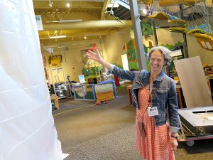 Local infant development researchers have teamed up with the staff at WonderLab to create exhibits and activities tailor-made for the museum's youngest patrons. Executive Director Karen Jepson-Innes shows some of the construction of the coming exhibit. | Limestone Post