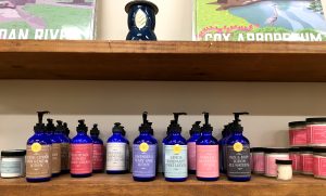 “When I first contacted Talia about carrying my products, 407 was a brand-new company,” says Amy Smith, founder of 407 Botanicals. “She didn’t hesitate to give me a chance, and now stocks almost my entire product line. She cares about the success of her makers.” Smith makes natural skincare and bath products — be sure to check out their peppermint products for the holidays!