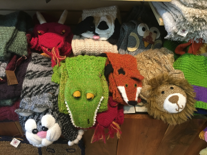 Global Gifts’ selection of goofy knit hats and scarves are a big hit with the kids. An alligator scarf handmade in [what country?] may be just the thing. In addition to quirky garb, they also stock classic yet unique winter woolens — hats, gloves, scarves, shawls, and more.
