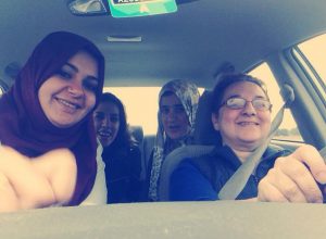 Istrabadi, pictured here driving friends, is a longtime teacher of the Arabic language as a senior lecturer in IU’s Department of Near Eastern Languages & Cultures. | Courtesy photo
