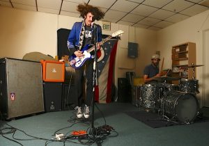 Swearing at Motorists (Dave Doughman, guitar; Joseph Siwinski, drums) were once called “The Two Man Who” and played at Landlocked Music in 2006. Their records were released by Bloomington label Secretly Canadian. | Photo by Jeremy Hogan