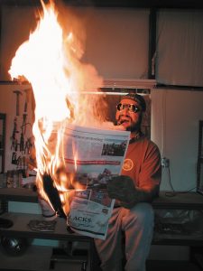 Masse’s mentor, Jack Gron (above), a retired professor of art at Texas A&M University-Corpus Christi, will be honored at this year’s Fire@Night Iron Pour. | Photo by Paula Gron