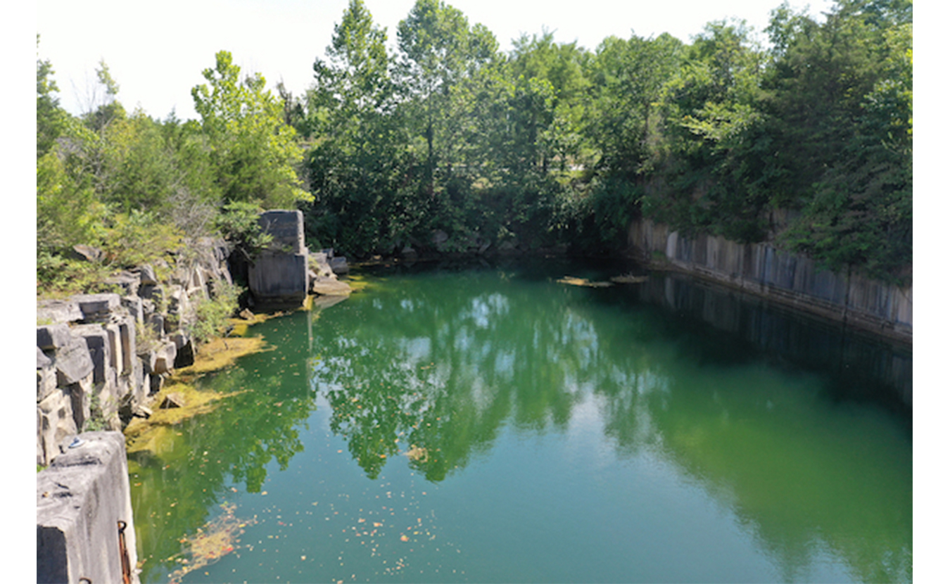 Long Hole Quarry from a ledge. | Photo by Geoff McKim