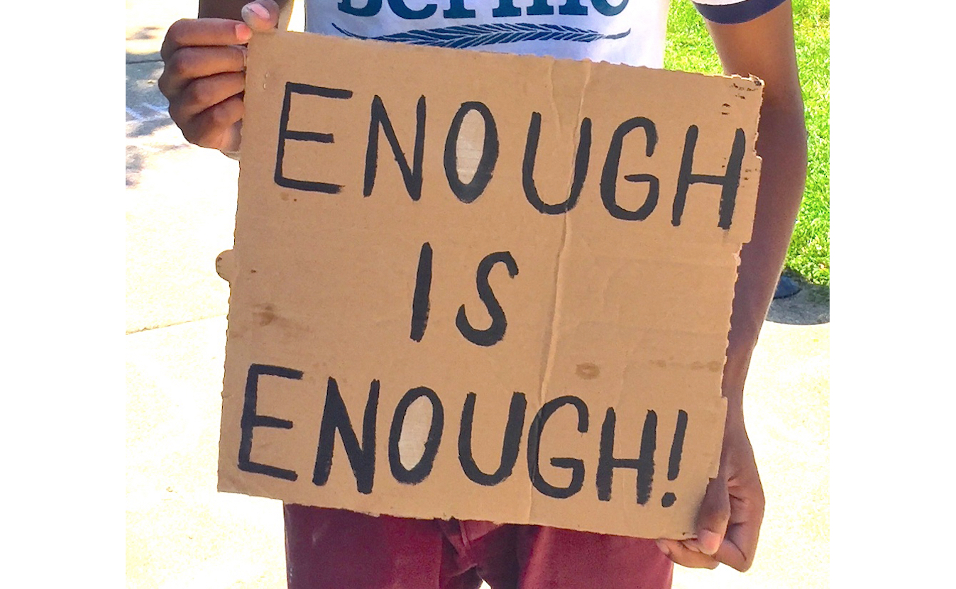 'Enough Is Enough' protest and march, June 5, 2020, Bloomington, Indiana.