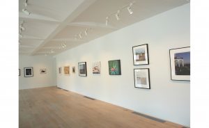 Strobel says the pale wood floors and white walls at Pictura Gallery, part of the FAR Center for Contemporary Arts, are well-suited for displaying the gallery’s contemporary fine art photography. | Photo by Paige Strobel