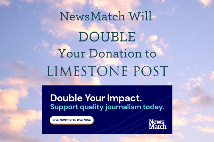 Limestone Post is the only Bloomington-based publication that is a member of the Institute for Nonprofit News, and the only one participating in this year’s NewsMatch campaign. This program doubles your monthly donation 12 times — or doubles your one-time gift — all up to $1,000. Click here to donate now!