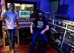 The shutdown of live recording sessions freed time for Mike Bridavsky (left) and Joe Caldwell to work on other projects at Russian Recording. | Photo by Jim Manion