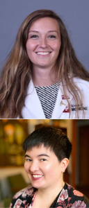 (top) IU medical student Keeley Newsom. (bottom) Jessica Hille, assistant director for education at the Kinsey Institute. | Courtesy photos