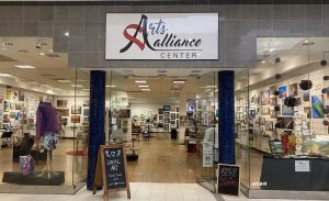 Artists and art advocates created the Arts Alliance of Greater Bloomington in 2010 to be a path for communication and a network of resources for members. Its recent focuses have been to connect with other arts organizations in the community, relaunch the online directory, and manage their space in College Mall, the Arts Alliance Center (pictured), which houses a gallery and a “Flex Space” for various projects. | Courtesy photo
