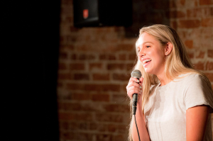 Maria Bluck at The Comedy Attic | Photo by Tall and Small Photography