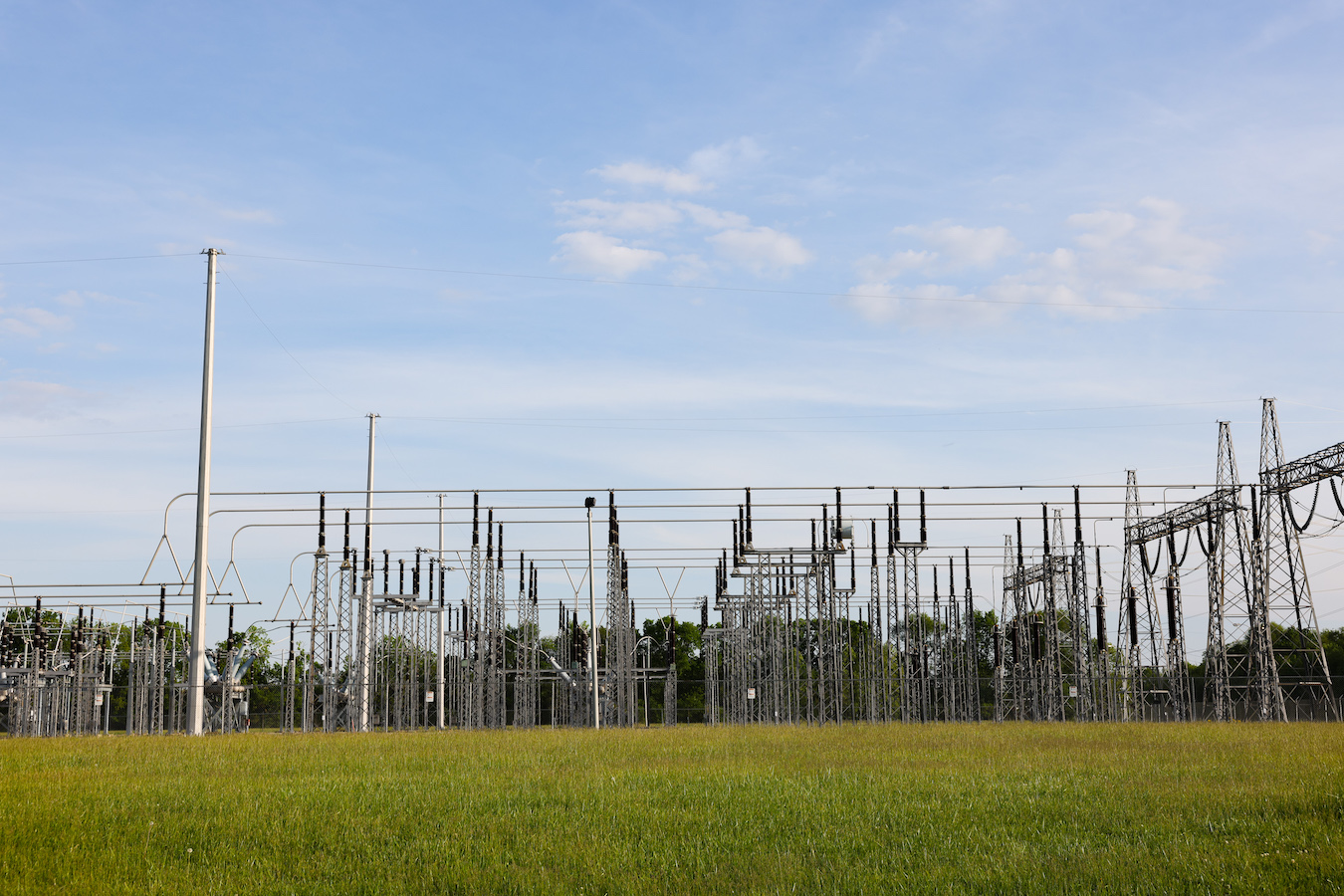 A solar farm transmission station in Indianapolis. | Photo by Benedict Jones