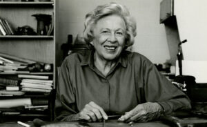 Alma Eikerman’s legacy has inspired generations of artists and arts educators. She was an innovative metalsmith, jewelry designer, and professor at the IU School of Fine Arts from 1947 to 1978. | Photo courtesy of Indiana University Archives