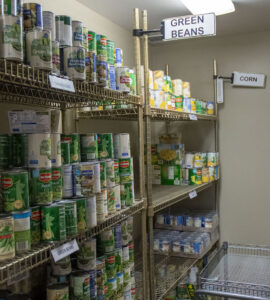 One out of every ten Bloomington residents cannot access the foods they need. Above, the cupboard at the Community Kitchen. | Photo by Olivia Bianco