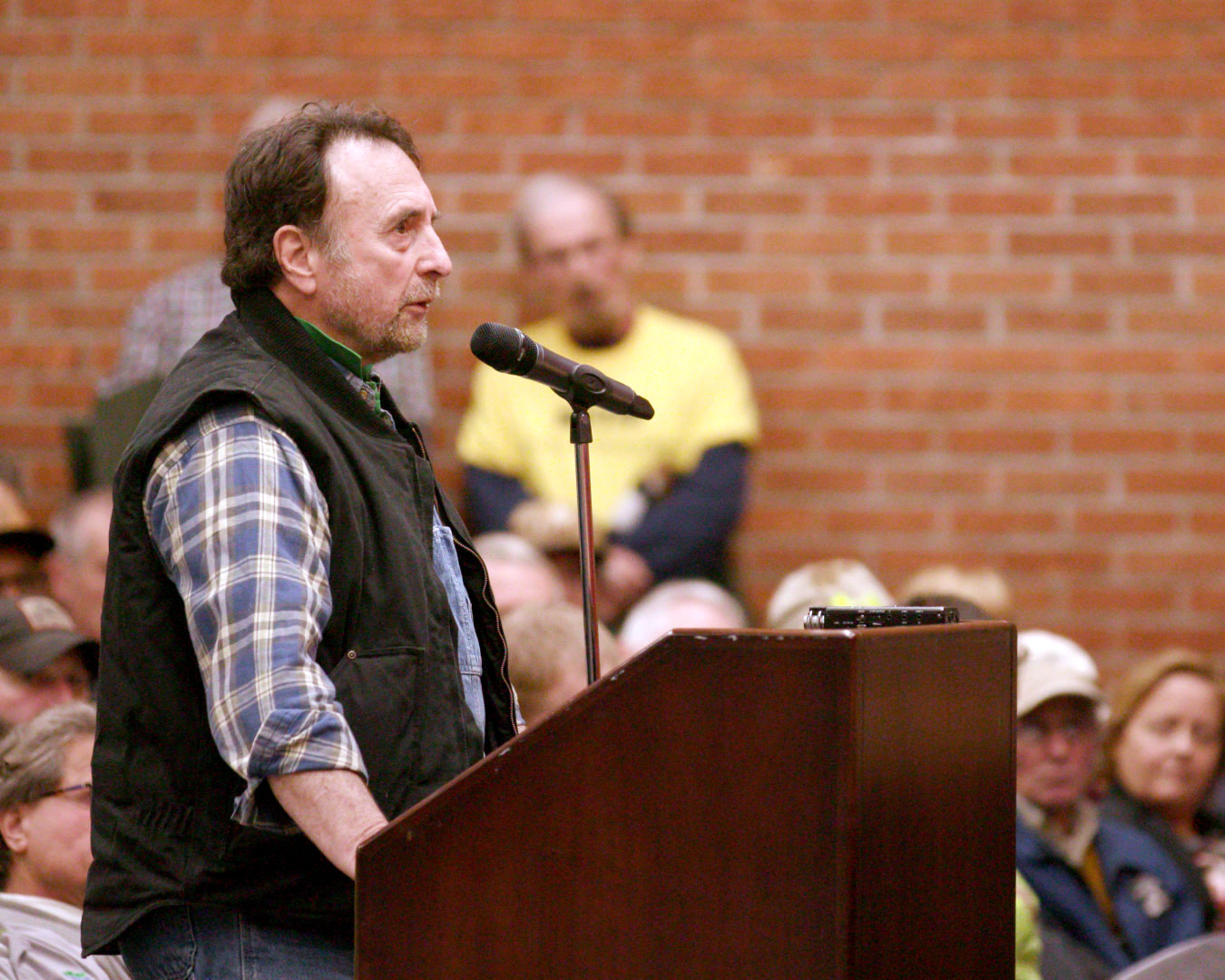 At the IDEM listening session on December 5, 2018, Dale resident Joseph Nickolick spoke against the plant being built, saying IDEM wasn't doing its job in protecting the environment.