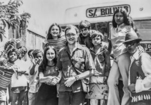 Barranquilla, Colombia, May 1974—The author’s journey to the world’s greatest river began in the mid-1970s, when he operated an importing business called Steven C. Imports with his Colombian partner Hilario Martinez. Surrounding him in this photo are four Martinez children (clockwise from the left): Estella, Patricia, Reinaldo, and Ricardo. | Courtesy photo