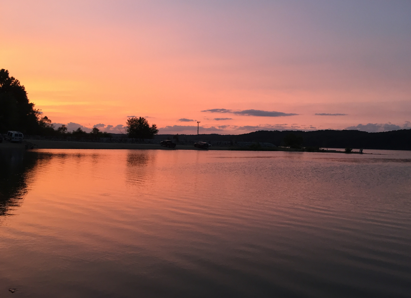 Sunset at Monroe Lake, from Cutright SRA. | Limestone Post