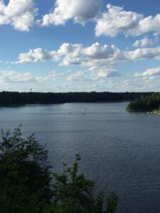 View of Monroe Lake from the U.S. Army Corps of Engineers Office & Overlook, near the dam. The lake took almost a year to fill in. | Limestone Post