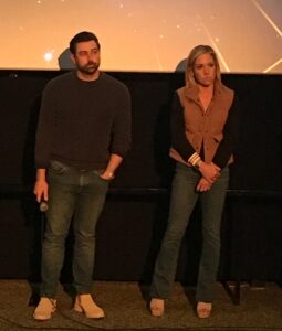 Josh and Amanda Zurawski took questions after the screening of “Zurawski v Texas” in Indianapolis on October 13, 2024. | Limestone Post