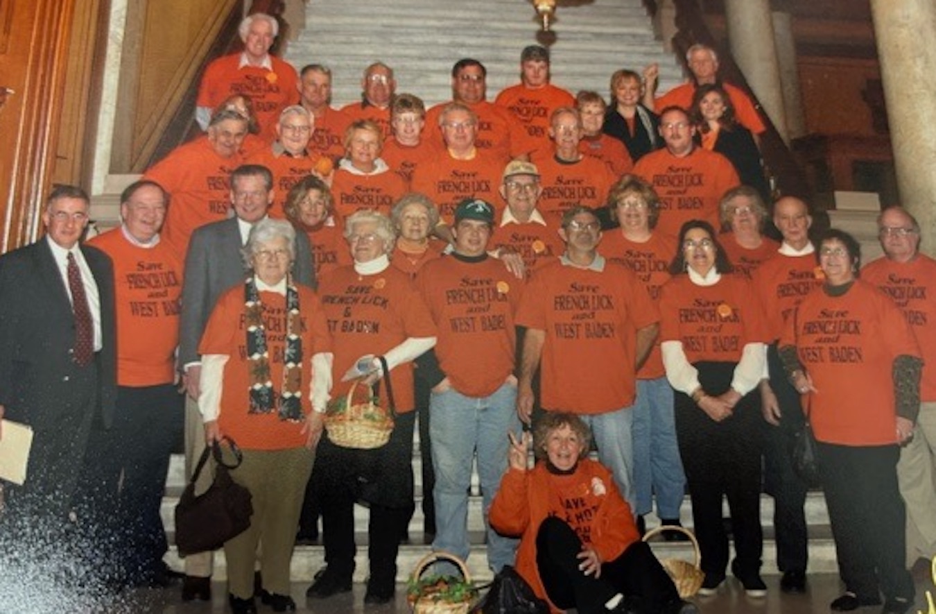 By the mid-1990s, about twenty people — the “Orange Shirts” — were making the 108-mile trip to Indianapolis two or three times a week when the General Assembly was in session. | Photo from the Carnes Family Collection/Steve Wilson