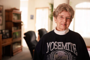 Susan Davis, Democratic canvasser | Photo by Jeremy Hogan/The Bloomingtonian for Limestone Post